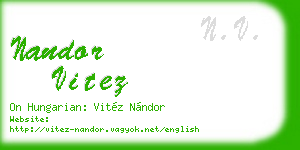 nandor vitez business card
